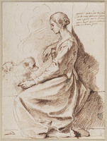 H 112
          <br/>
          Jonge vrouw, zittend, met beren en muis
          <br/>
          <em>Testa, Pietro (1611-1650)</em>